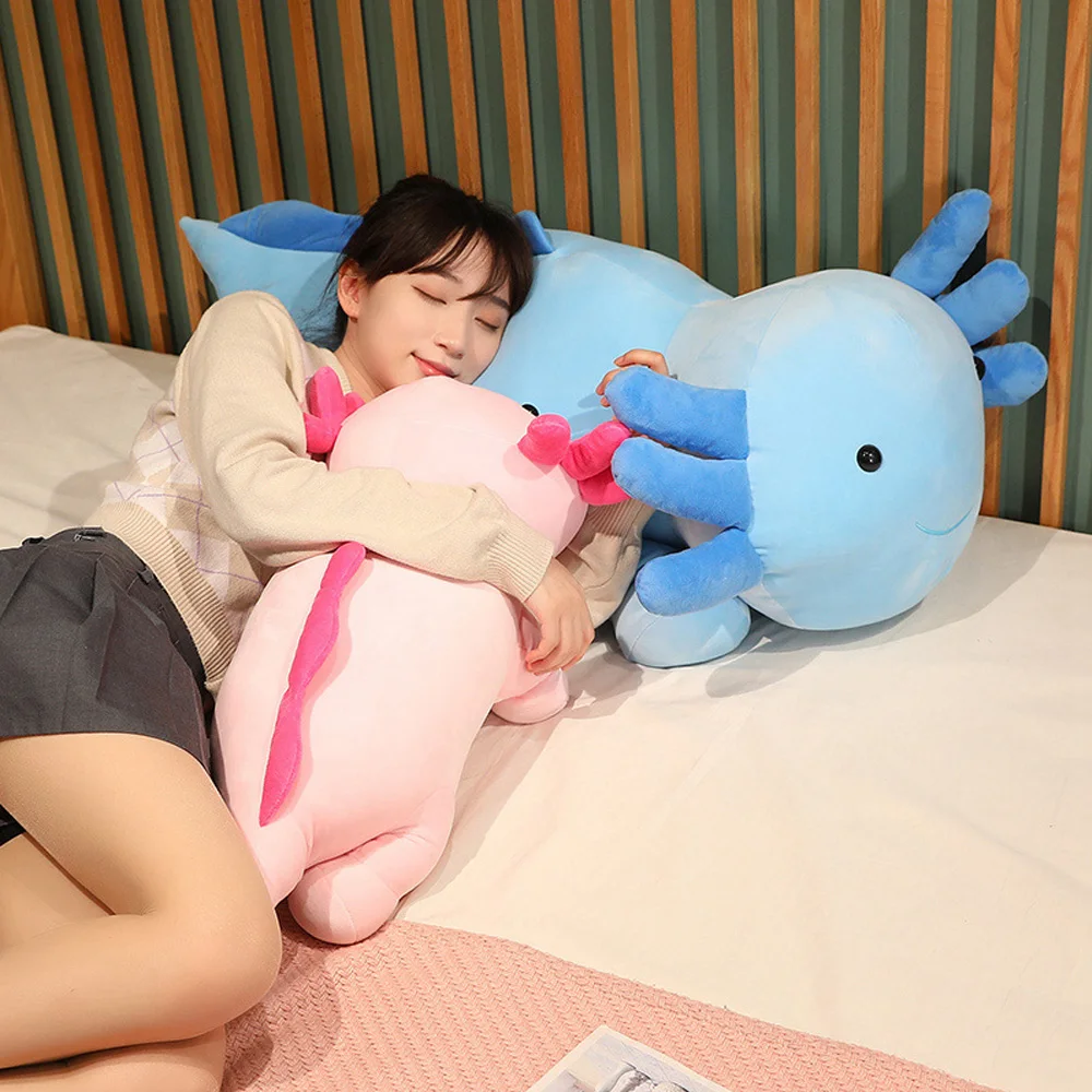 Nước Xả Vải Cuddly Axolotl Newt Sang Trọng Đồ Chơi Nhiều Màu Sắc Kỳ Giông Squishy Búp Bê Nhồi Bông Huggable Động Vật Gối Xoa Dịu Trẻ Em Quà Tặng Trang Trí Phòng