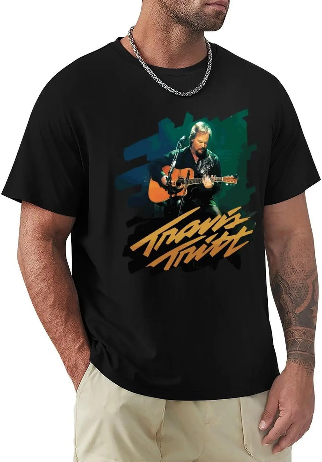 Travis Music Tritt Men's Casual Cotton Short T-Shirt Tees High Quality 100%Cotton Short Sleeve