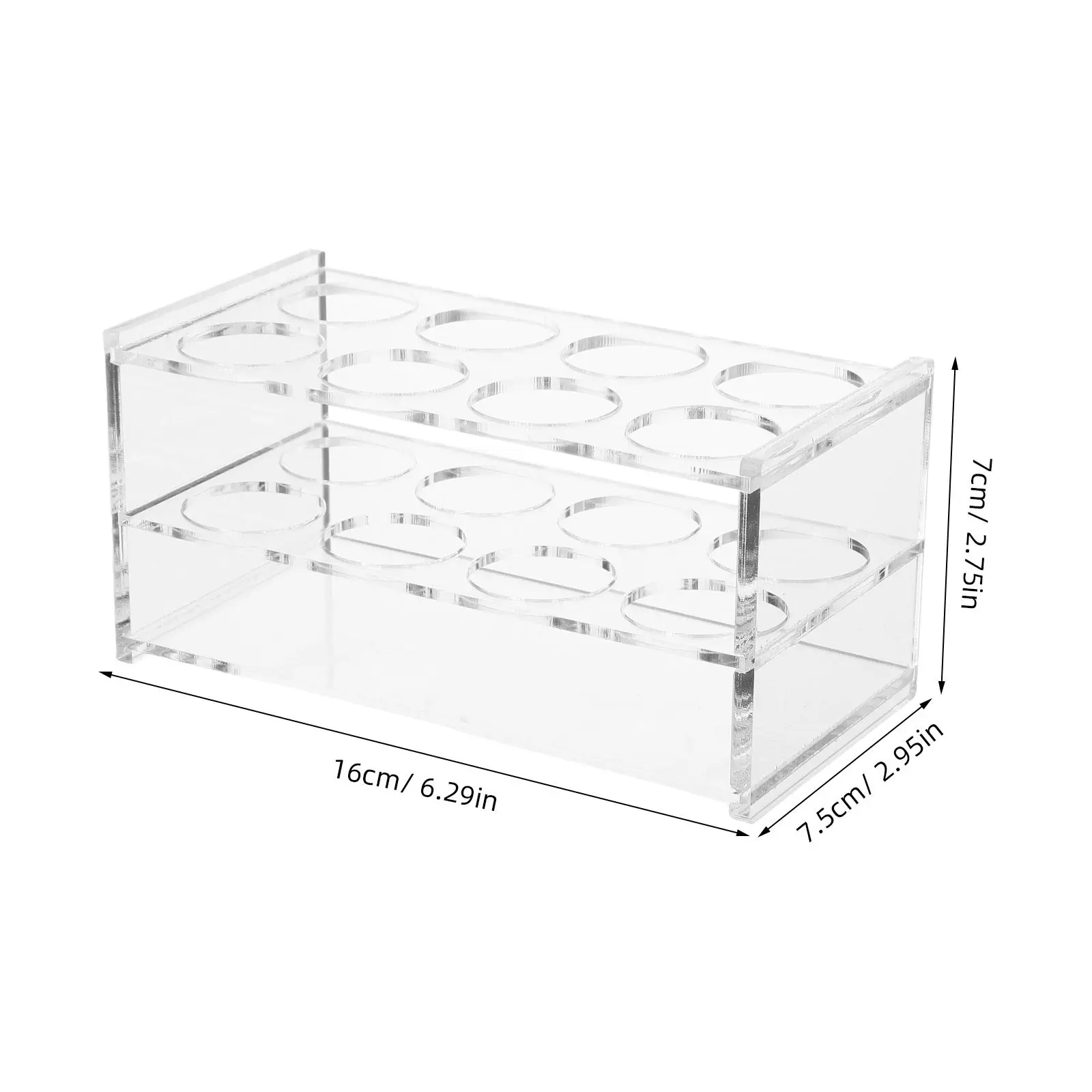 8-Hole Acrylic Test Tube Rack Tube Holder for 50Ml Tubes Space Efficient Scientific Experiment Organizer view 6