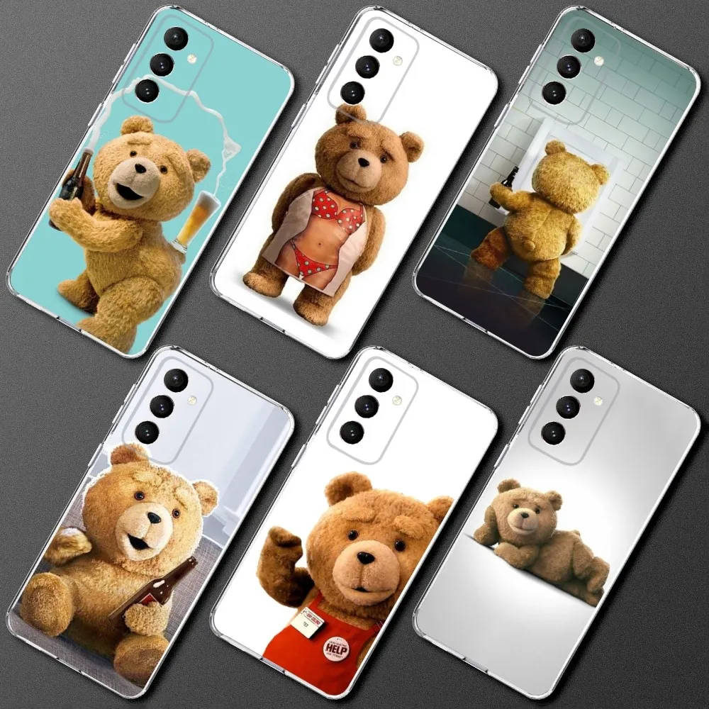 Movie T-Ted B-Bear Phone Case Silicone Case For Samsung S30,S23,S21,S22,S20 Ultra,S20 FE lite,S10,S9,S8 PIus Cover Clear