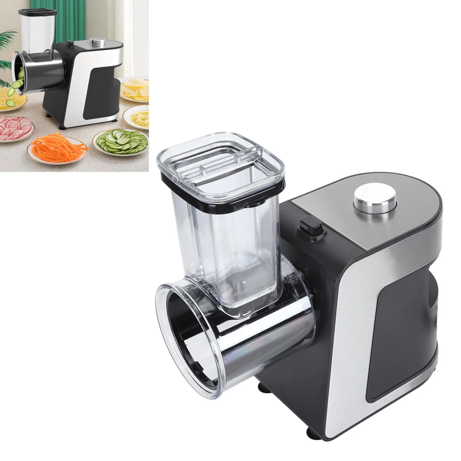 1000W Electric Cheese Grater Stainless Steel Blades Electric Vegetable Cutter Salad Maker One Touch Operation Fruit Cutter 220V