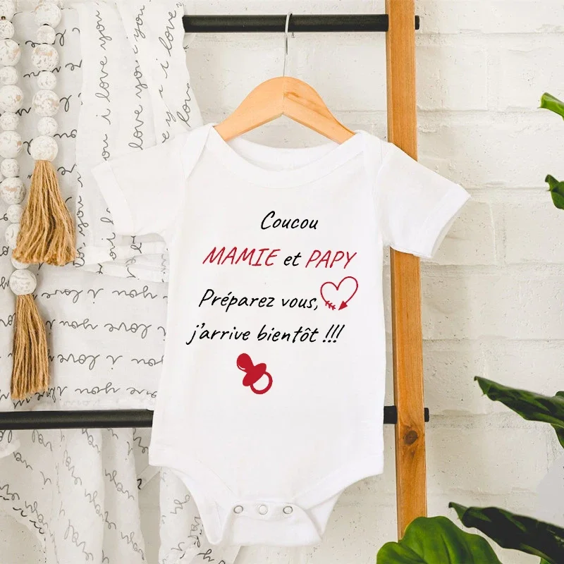 Hello Grandma/grandpa Prepare Yourself Newborn Bodysuit I'm Coming Soon Baby Clothes Pregnancy Announcement Infant Romper Outfit