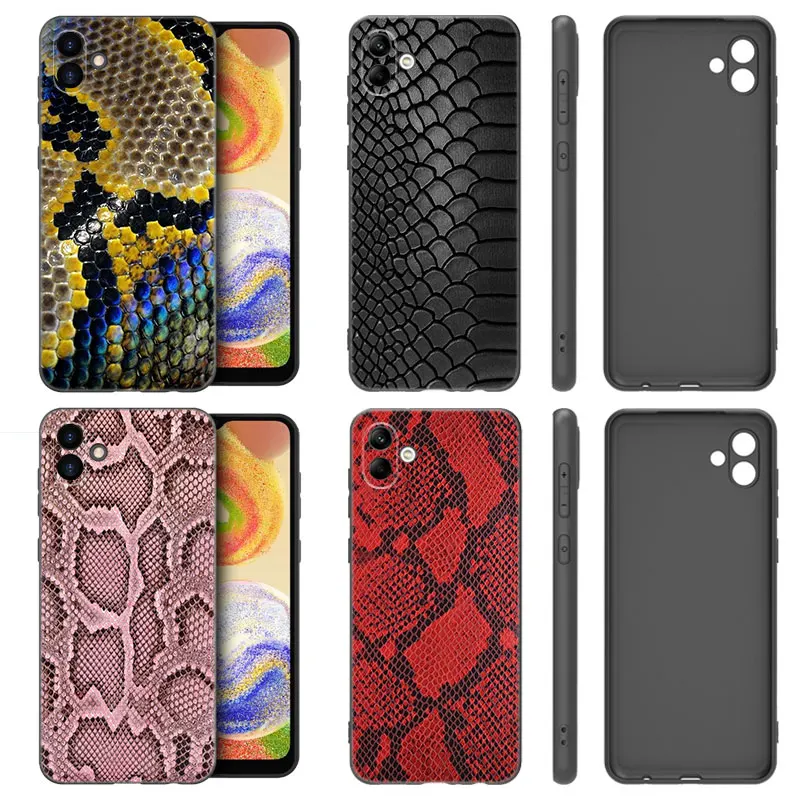 Python Snake Pattern Phone Case For Samsung Galaxy A01 A03 Core A04 A20 E A02 A10 A21 A30 A50 S A40 A41 A6 A8 Plus A7 2018 Cover