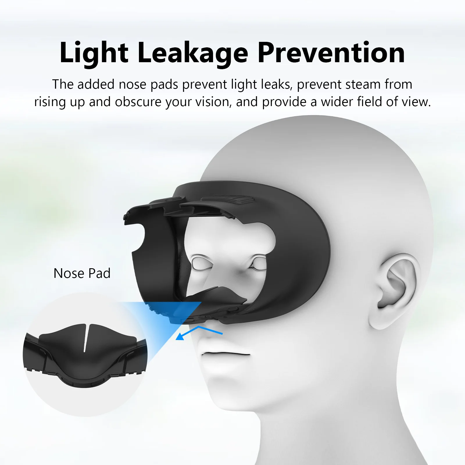 Face Cover For Meta Quest 3 Replacement Facial Interface PU Leather Cushion Bracket Anti-Leakage Nose Pad VR Glasses Accessories