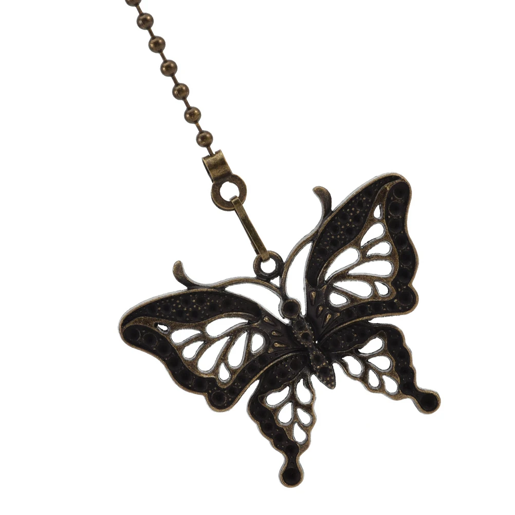 

Ceiling Fan Pull Chain Butterfly Switch-mounted Pendant Alloy Chains Bronze Extenders