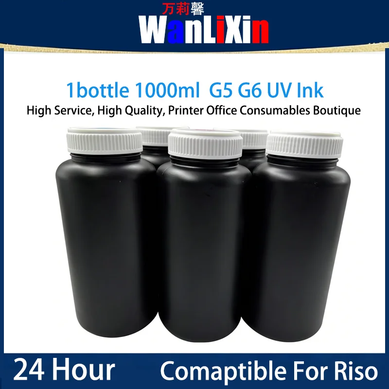 

1L UV ink Compatible For Riso Leather glass tiles 3D printing G5 G6 CE4 Industrial Head 9901