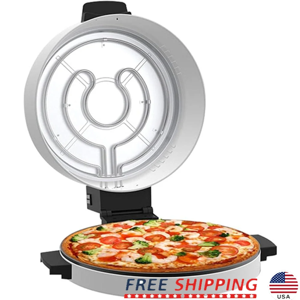 

Portable 12 Inch Pizza Maker Indoor Outdoor Countertop Pizza Machine Programmable Stainless Steel Toaster High Wattage Fast