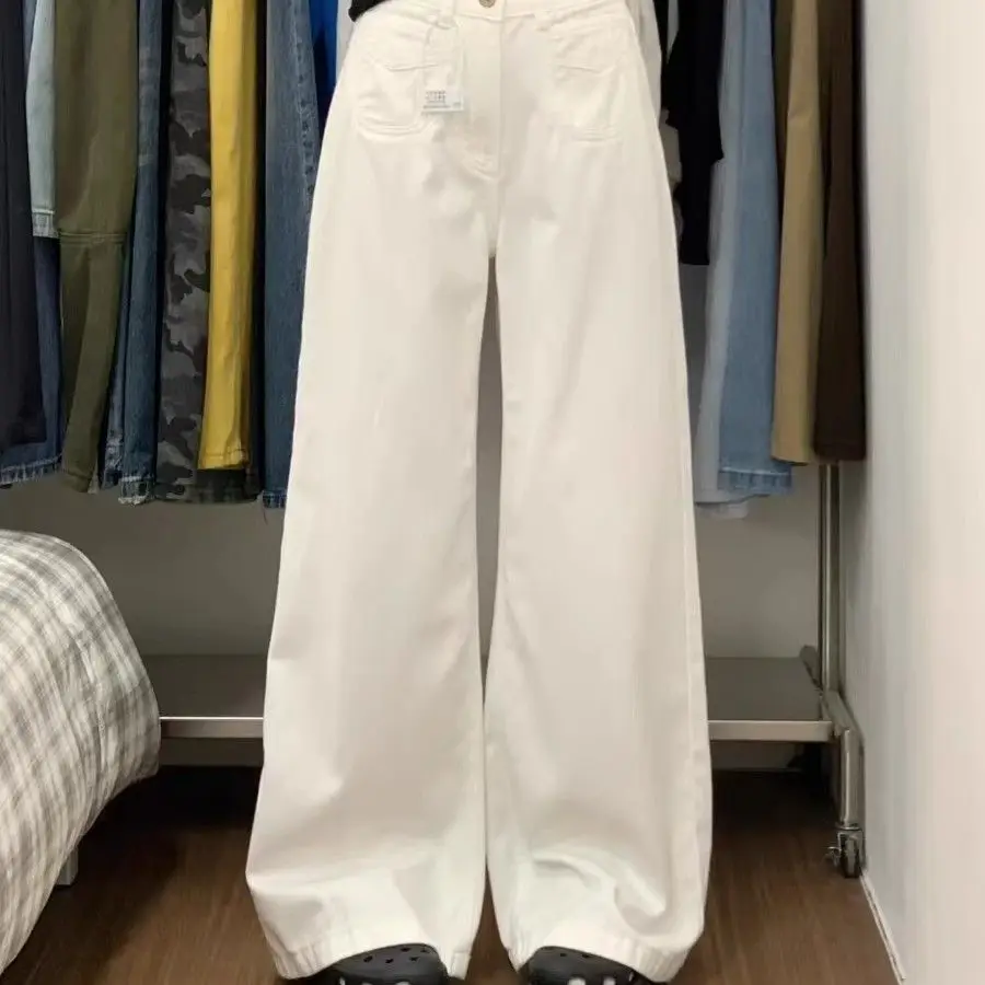 Japanse vintage kleding denim vrouw vriendje baggy Y2K zwart Koreaanse mode harajuku stijl streetwear hoge taille wijde pijpen