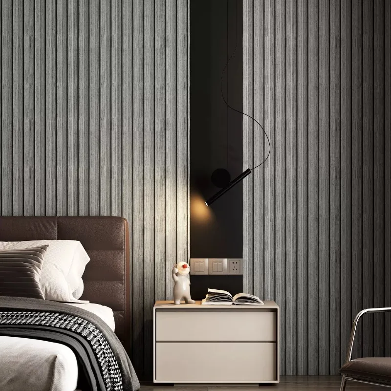 Self Adhesive Wall Stickers Imitate Grille Foam Wallpaper Plane Wood Grain Pattern Wallboard for Coffee Shop Bedroom Decoration