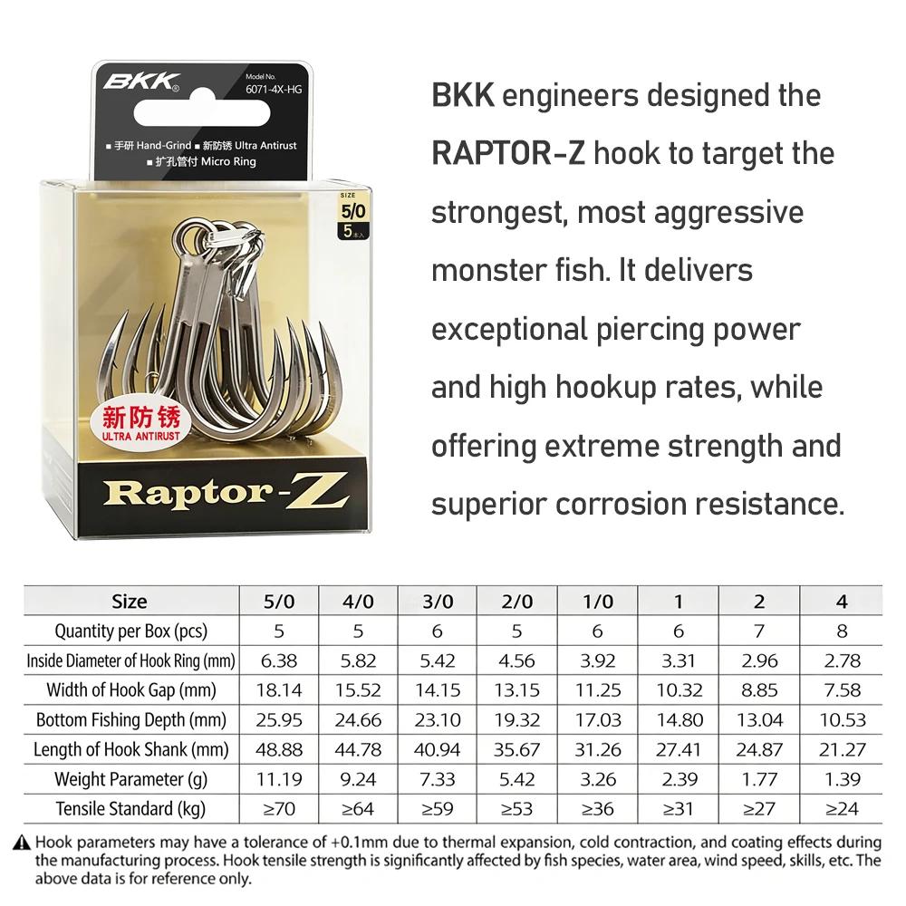 BKK Raptor-Z 6071 Angelhaken 4-fache Stärke Handgeschliffene Spitze Neue Anti-Rost-Beschichtung Mikro-Ring-Technologie Salz- & Süßwasser – Detail 1