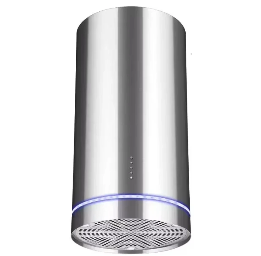 

Cheap And Fine Top Suction Island Type Suction And Exhaust Range Hood European-style Round Smoke Machine Hot Sales
