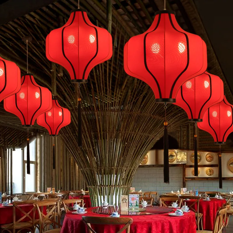 

Chinese chandelier Chinese style fabric antique restaurant aisle hot pot shop teahouse hotel restaurant classical creative lante