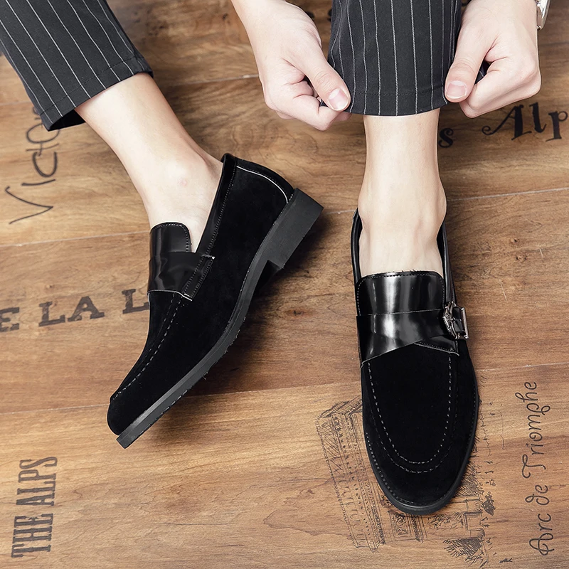 

Men's casual shoes Retro casual gentleman style Office Business 38-46 Adult shoes Plus size hot selling and New versatile