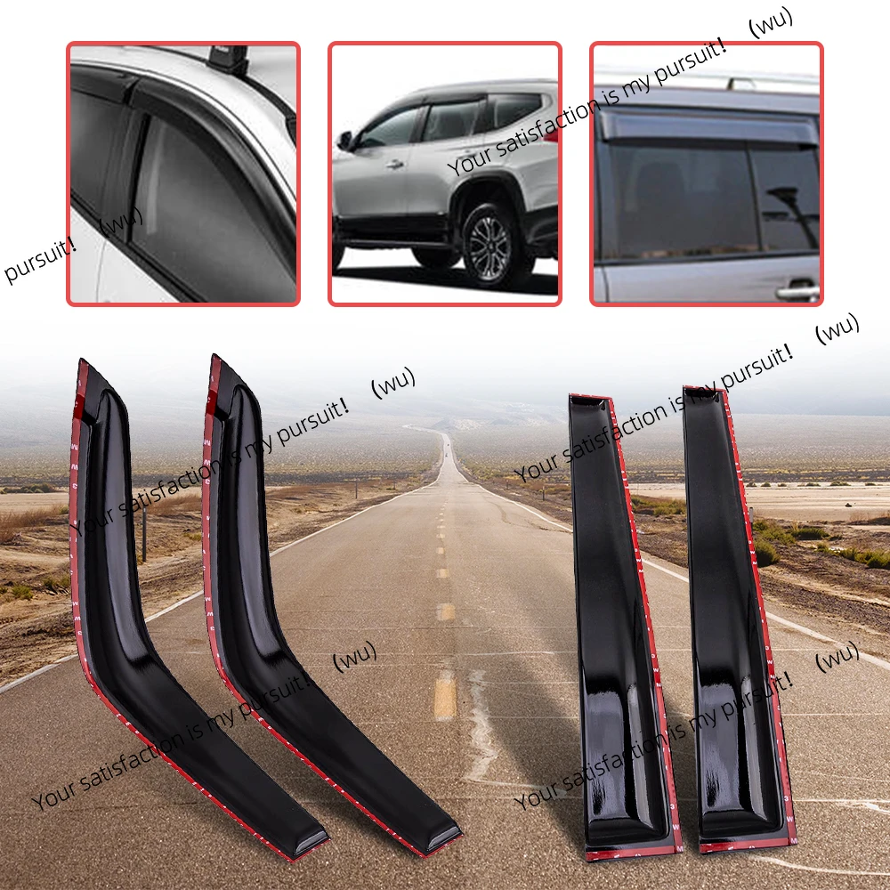 4X window visor for Mitsubishi Pajero 2000-2019 ABC window visor, rain cover