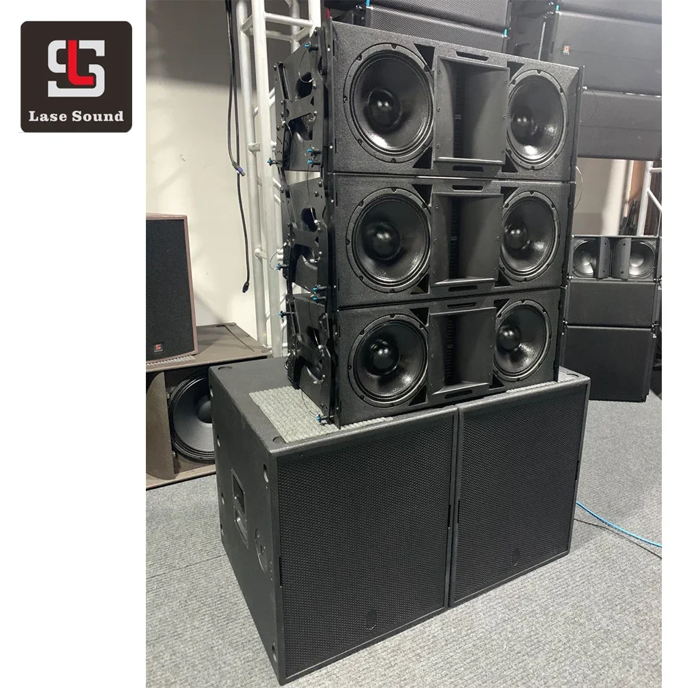 

Professional High Quality Audio Powered Outdoor Line Array Active DJ Speaker 1200W Wooden Sound System For Concerts