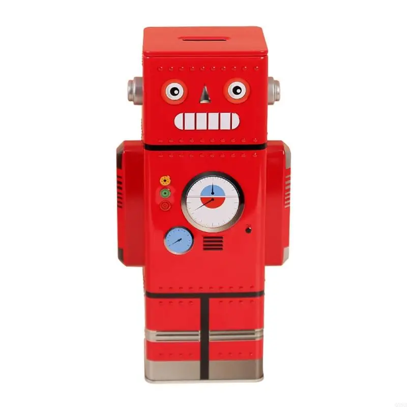 Q39B Robot Coin Box Cartoon Money Jar Saving Cash for Kids Adults Boys Girls Christmas Birthday New Year's Day Gift