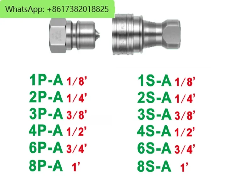 Stainless steel fitting 1-2-3-4-6-8P-A/S-A SUS room temperature P-A/S-A