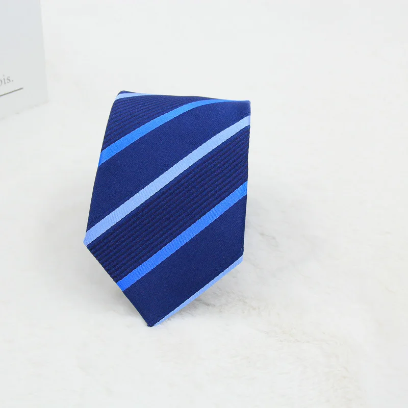 New Men's Polyester Trendy Business Spot Tie Ordering Color Weaving Jacquard Marking Factory Shengzhou Tie