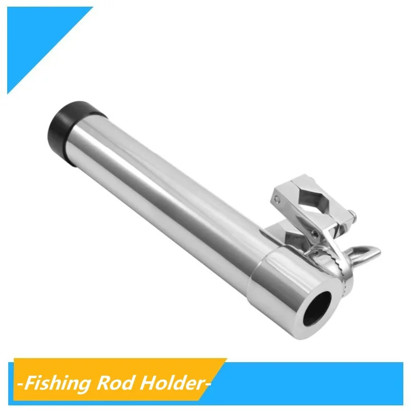 Fishing Rod Holder 316 Stainless Steel Clamp on Marine Yacht Rod Pod 360 Degrees Adjustable Fishing Tool High Quality