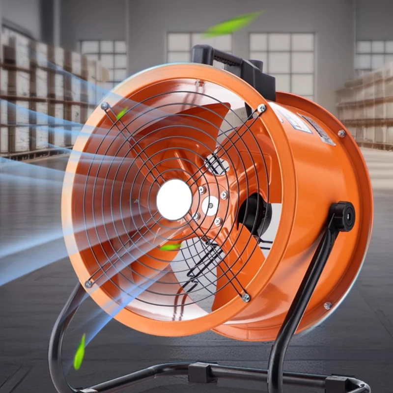 

Cylinder Turbo Industrial Fan - 4-Blade Axial Flow System - 135° Adjustable Bracket - Factory Centrifugal Ventilator‌