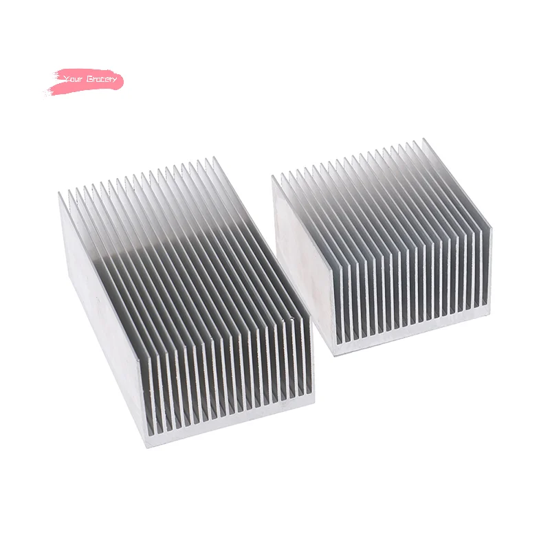 Y-Aluminum Alloy Silver Heatsink 60*60/100*60mm Cooling Pad LED IC Chip Cooler Radiator
