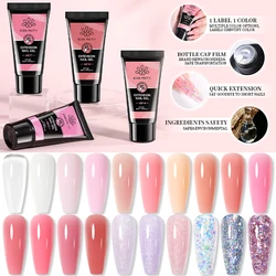 BORN PRETTY 30ML Large Capacity Extension Nail Gel Polish Glitter Crystal Nail Art Fast Building Hybrid Varnish UV Acrylic Gel