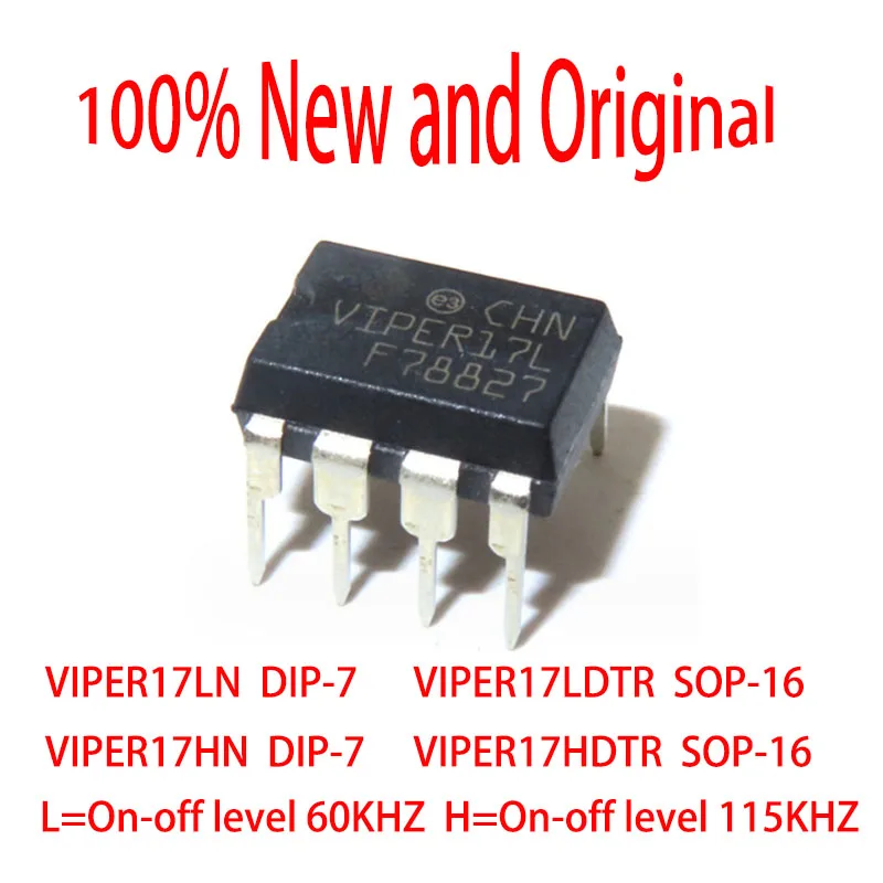 5PCS/LOT VIPER17 VIPER17HN VIPER17LN DIP-7 VIPER17HDTR VIPER17LDTR  SOP-16 High voltage converter 100% New and Original