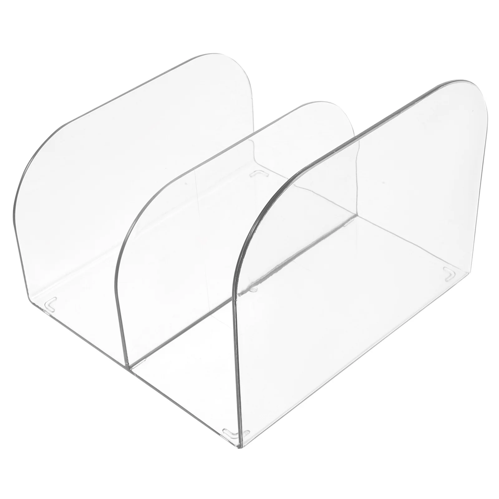 

Transparent Plastic Bookend Desktop Book Holder Smooth Surface Tabletop Stand for Books Office Home Organizing