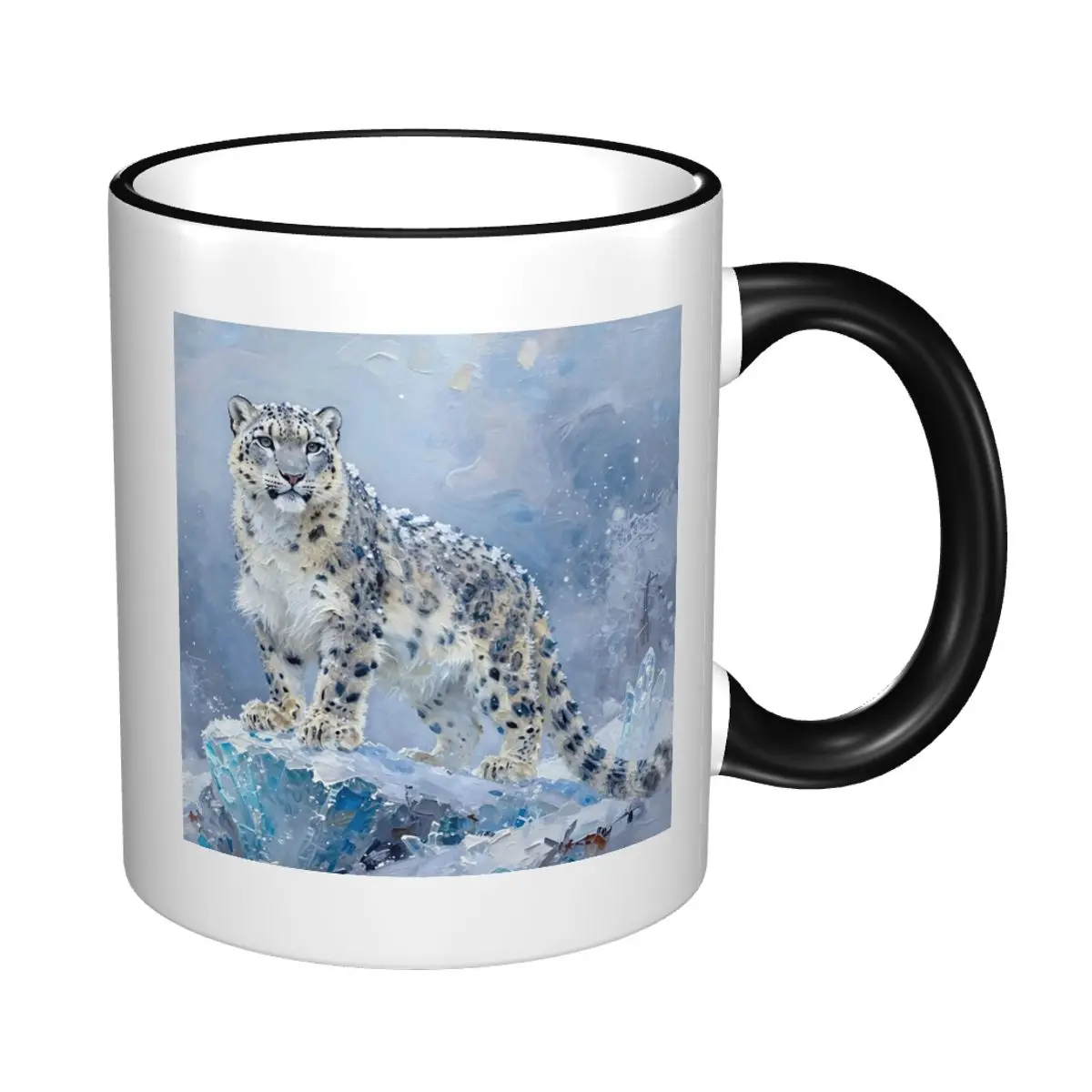 Snow Leopard Mug Funny Ceramic Coffee Cups Tea Mugs Milk Cup Drinkware Gifts for Friends
