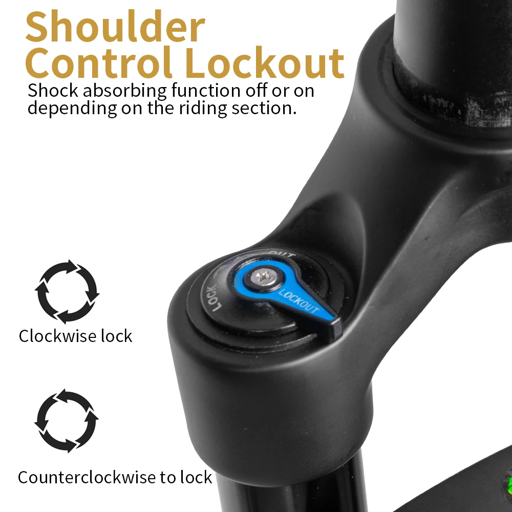 Zoom Road Bicycle Air Fork 120x100mm 50mm Travel 700C Damping Adjustment  Shock Aluminum Alloy For Gravel Bike New Front Fork view 5