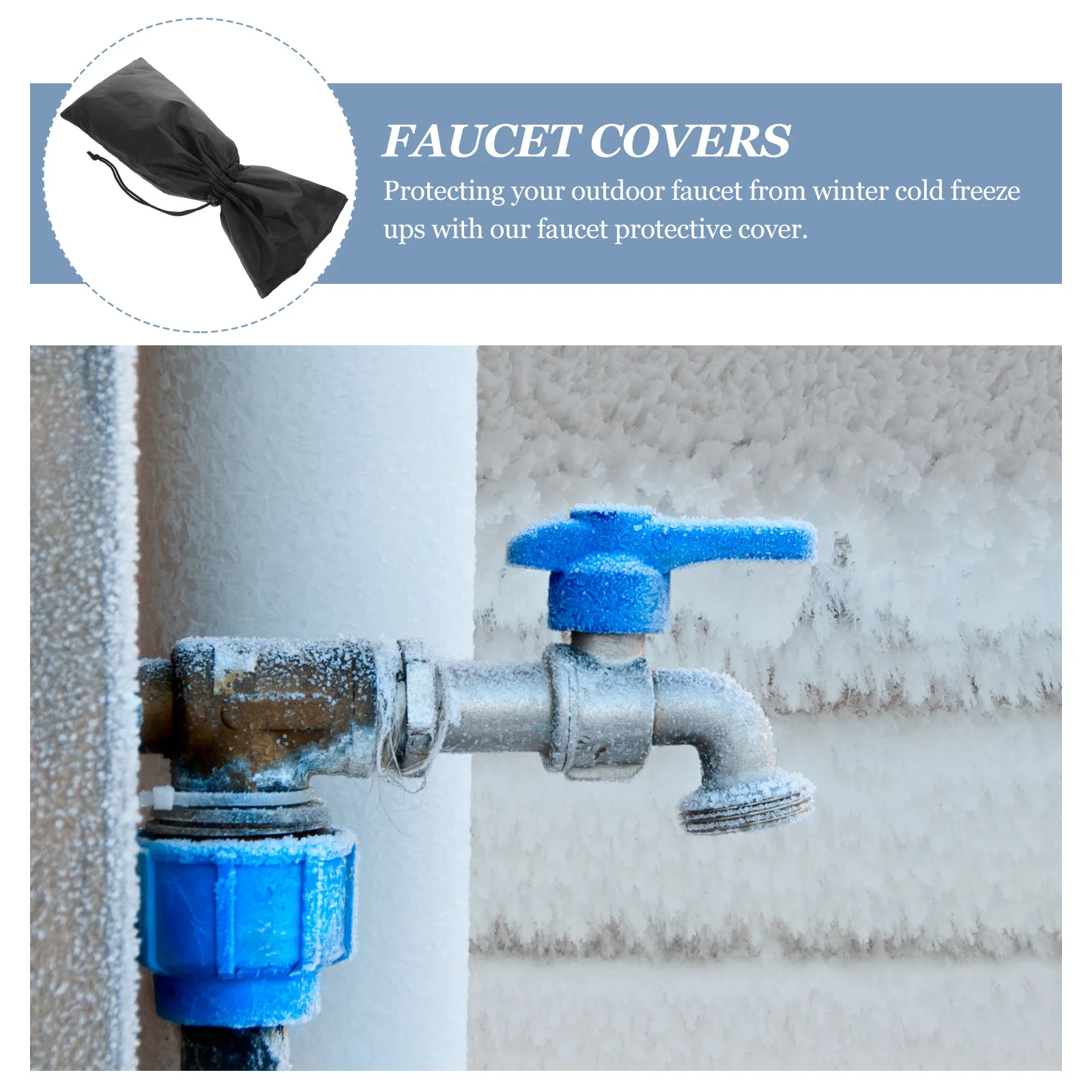 

Anti Frost Proof Outdoor Faucet Cover Winter Freeze Protection Easy Install Drawstring Design Durable Practical