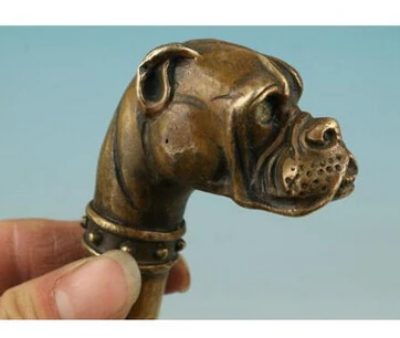 Antiguo Bronce chino bronce Cobre Puro Tallada A Mano Estatua de Perro Cabeza China wholesale factory Bronze Arts