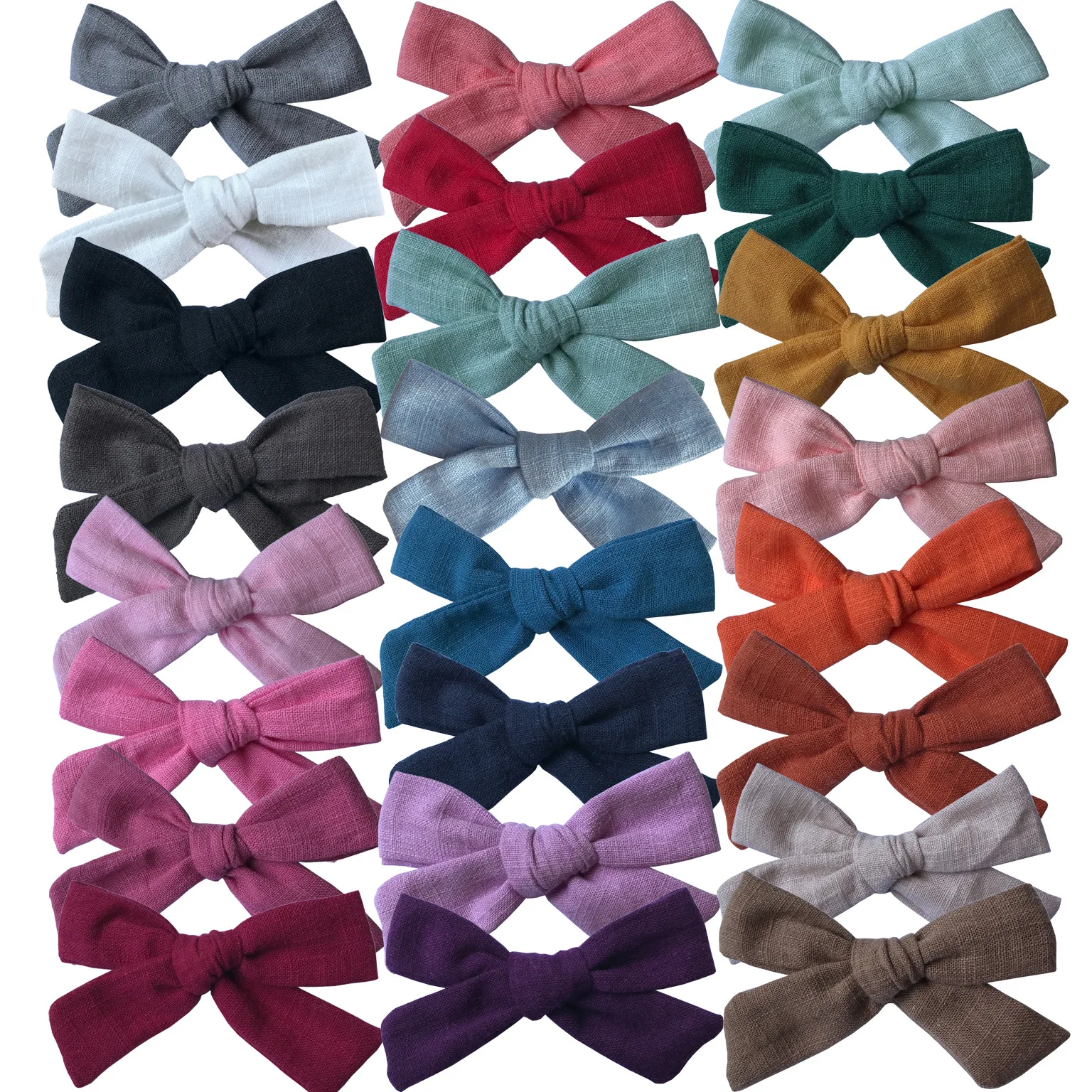 

Kids Girls Fabric Bow Hair Clips Or Headbands