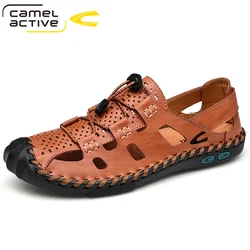 Camel Active 2022 New High Quality Summer Men Sandals Genuine Leather Comfortable Gladiator Men Shoes Fashion Casual Shoes