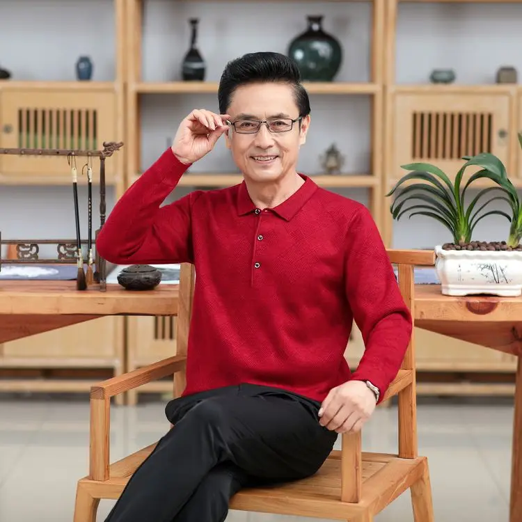 

Faionable Knitted Sweater with Collar Straight Cut Ordinary Yarn Overhead Knitwear Urban Sle Long Sve Basic Mass Market