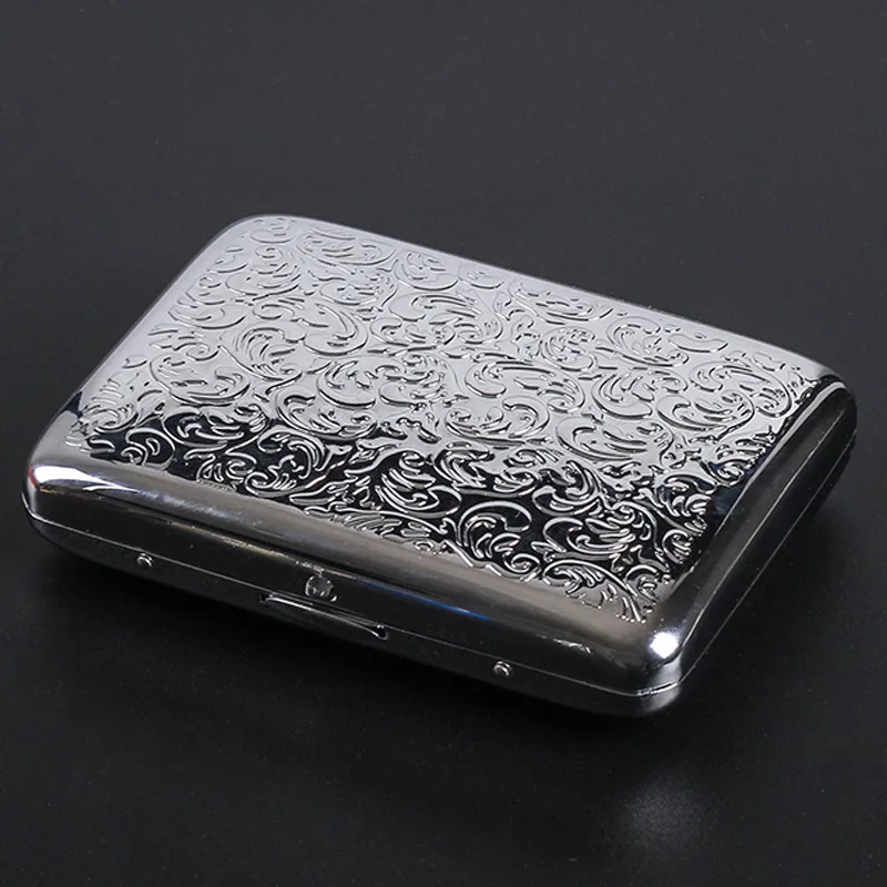 Portable Tobacco Case Metal Cigarette Case Box for 16 Cigarettes Exquisite Cigarette Storage Box  Smoking Accessaries