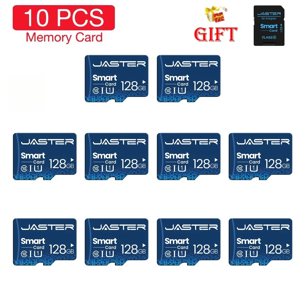 

10 PCS/LOT JASTER High Speed Mini SD Memory Card 128GB Class 10 Micro TF Flash Usb Pen Drive Card 8GB 16GB 32GB for Smartphone