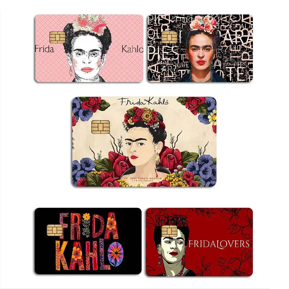 Artist F-Frida Kahlo Cartoon Credit Card Skin Stickers for Bank Card Bus Metro Card Sticker Waterproof Women Gift