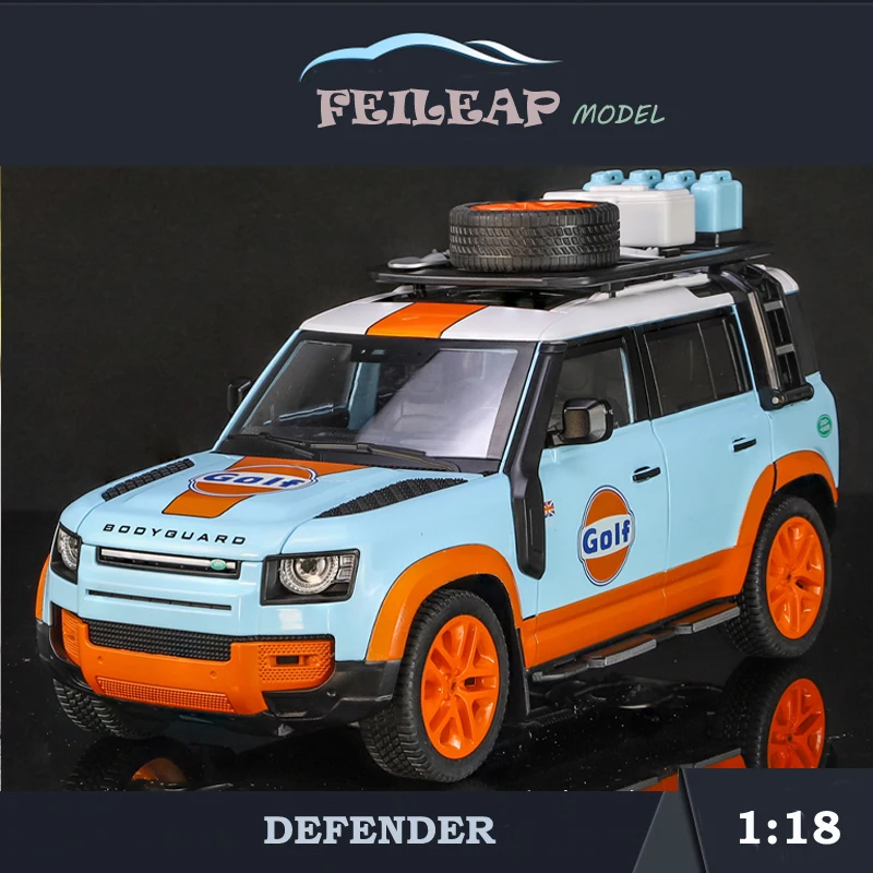 

Collective Diecast 1/18 Scale Alloy Land Rover Defender Off Road Car Model Sound and Light Children Boys Gift Toys for Aldult