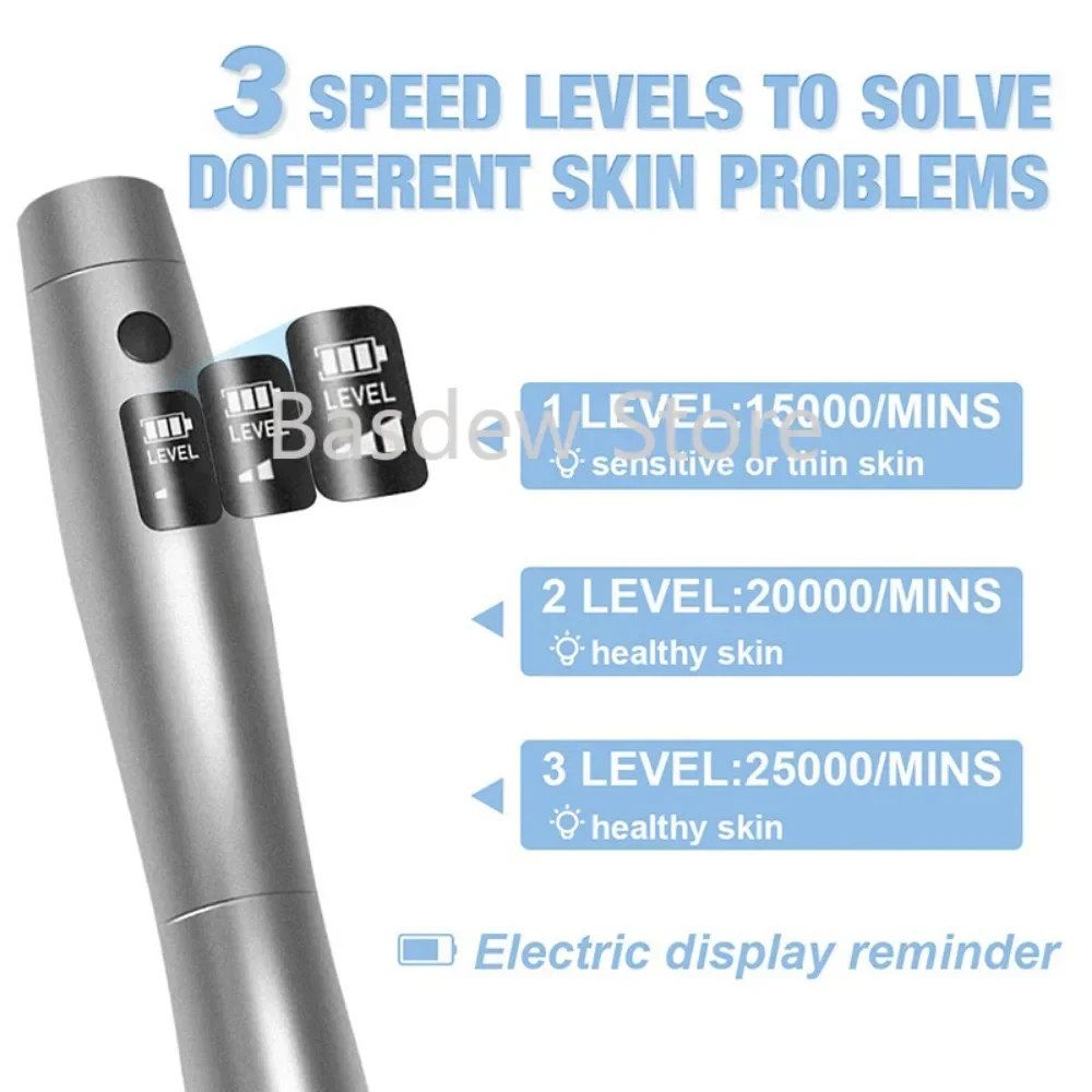 Electric Nano Freckle Removing Acne Beauty Pen Facial Water Hydrating Inductive Therapeutical Instrument