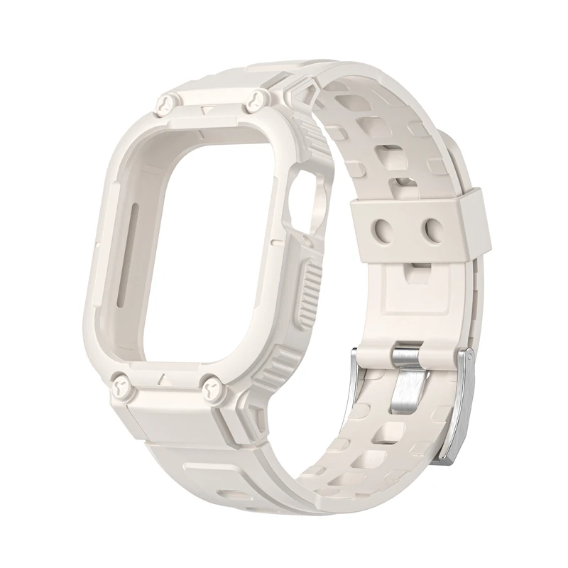 Suitable for Apple Watch Applewatch Strap iWatch One-Piece Armor Pure Color Strap 1-8 Generation image 5