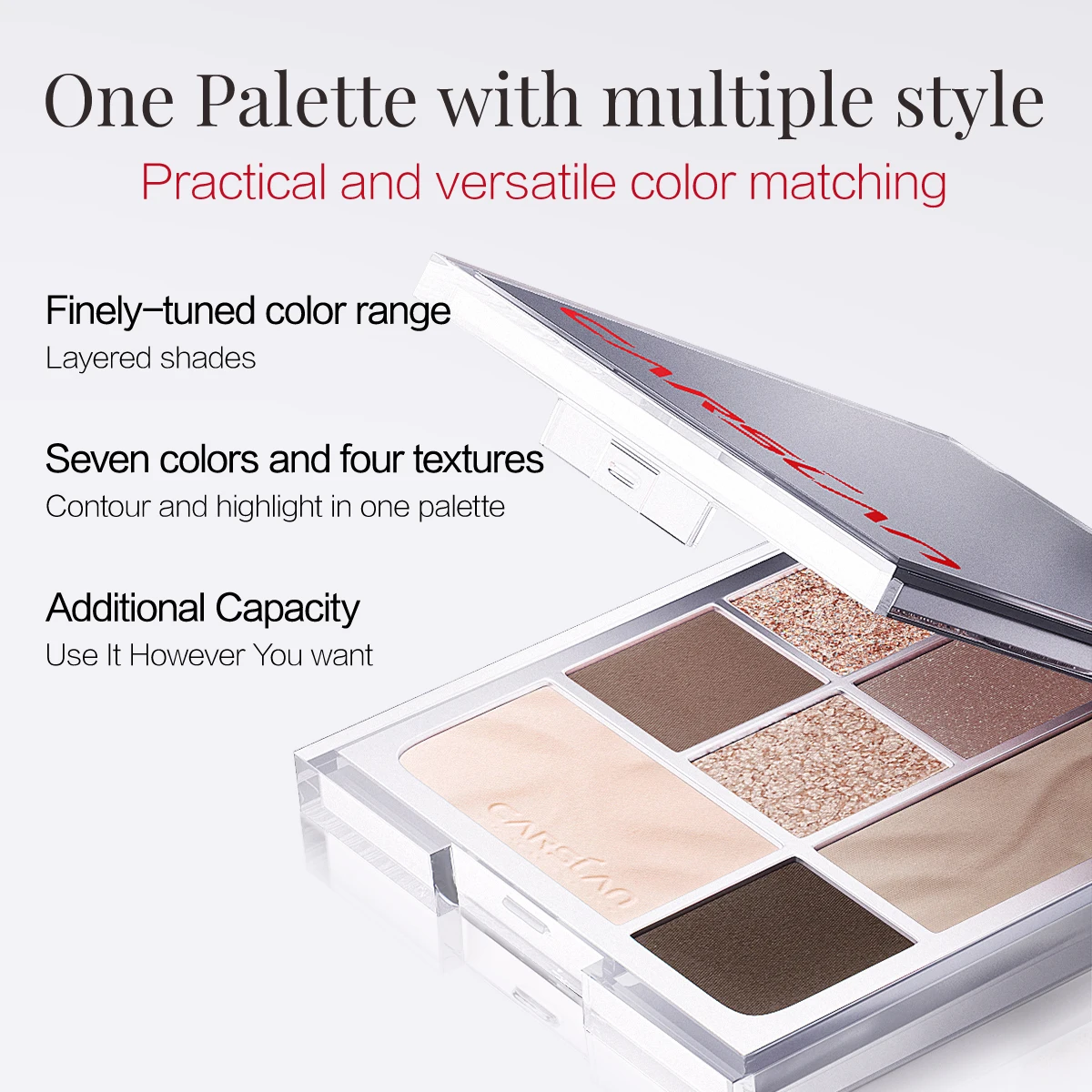 CARSLAN ソフトミストエッセンス 7 色のアイシャドウパレット長期的なグリッターシマーマットアイメイクアップ化粧品女性のための