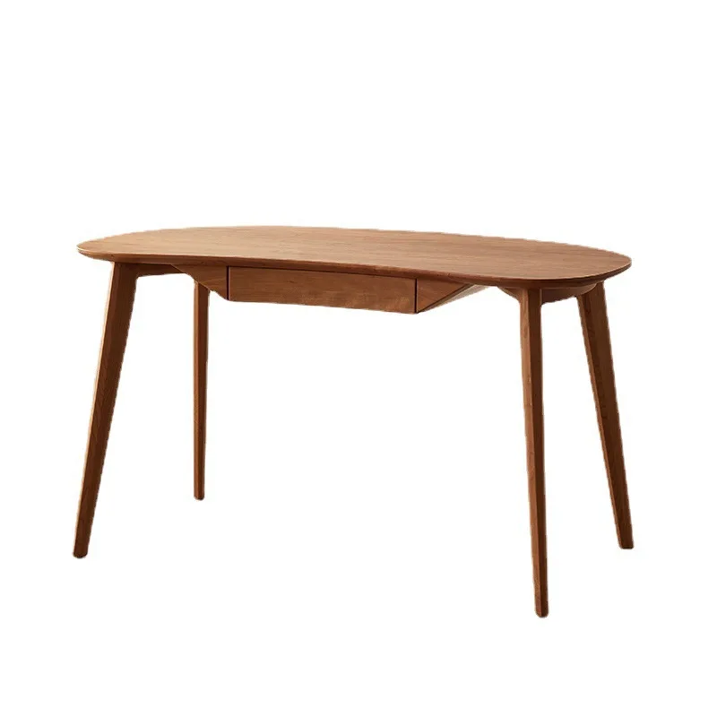 

Nordic all solid wood desk book chair, modern simple home Japanese light luxury cherry wood study office computer desk