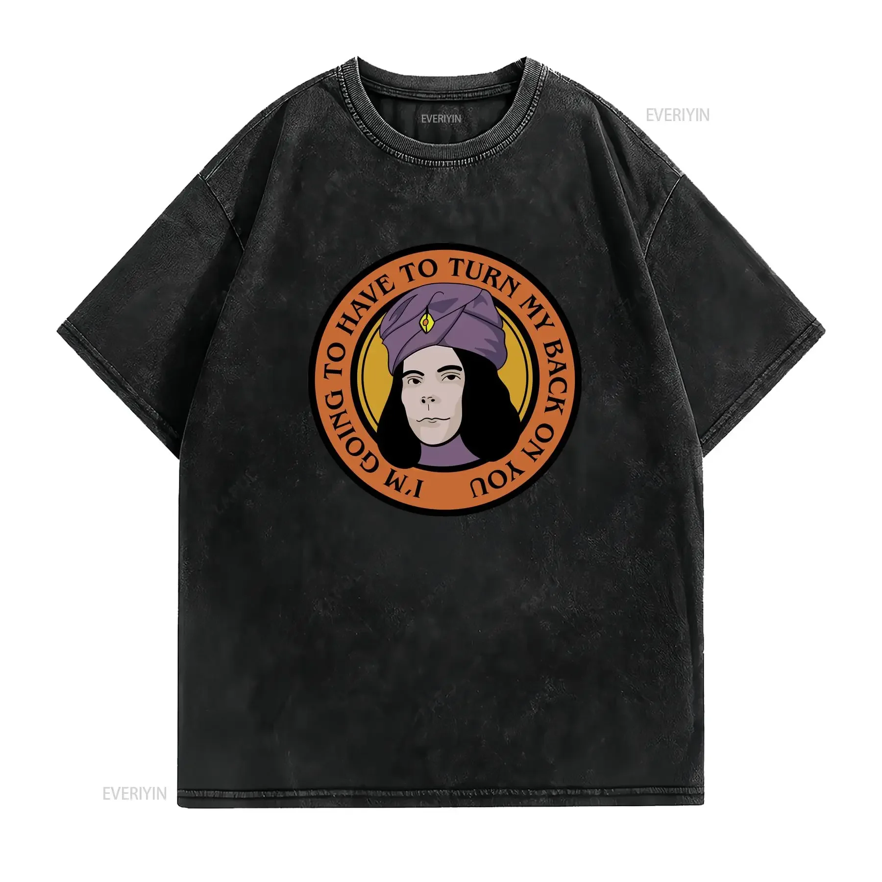 Naboo 'Turn My Back On You' The Mighty Boosh T Shirt Howard Moon Old Gregg vintage Washed Comfortable Stretched Soft Slightly