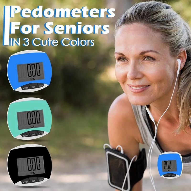 Простой шагомер из 9 штук для подсчета шагов, портативный трекер шагов с зажимом для записи потребления калорий