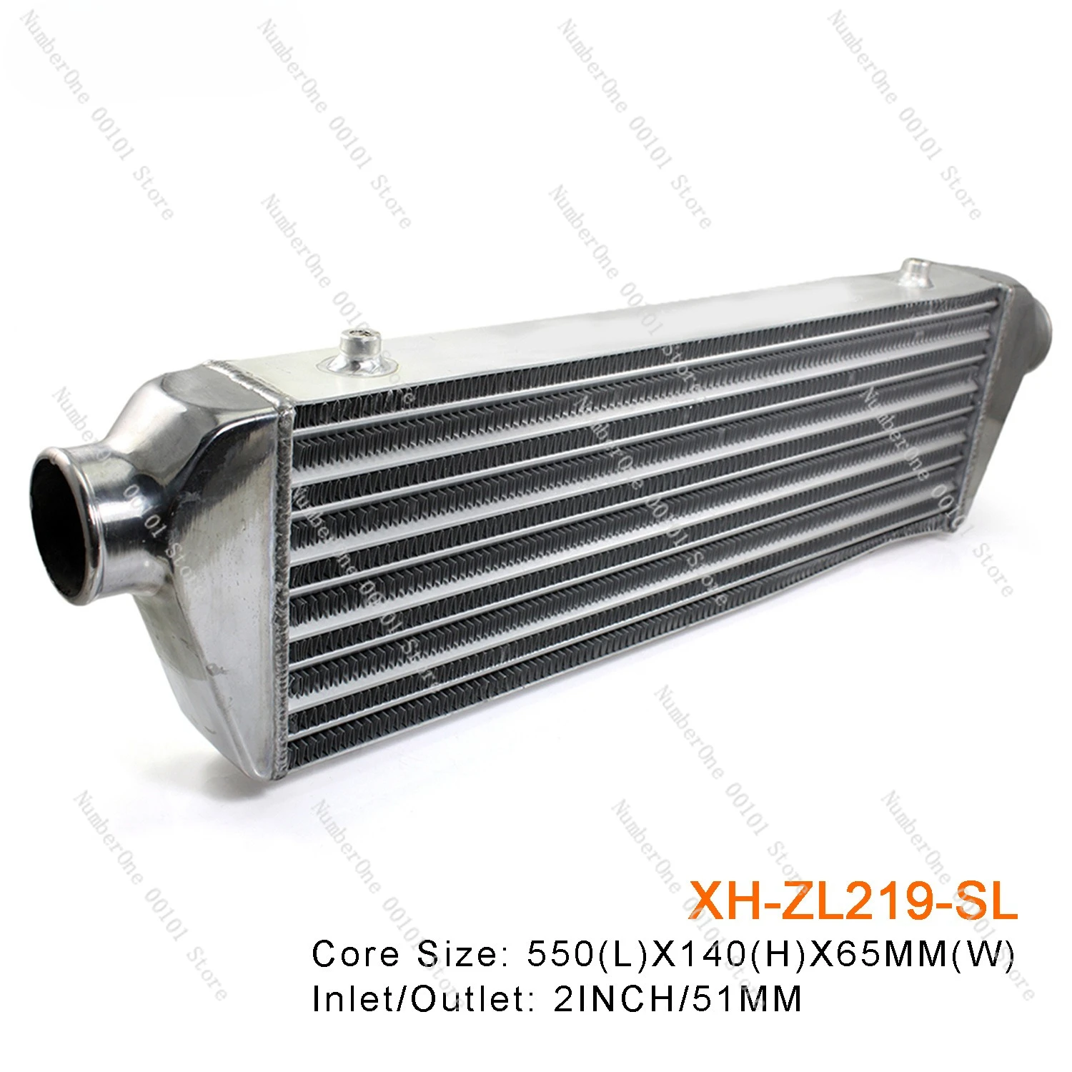 Universal car intercooler 550x140x65mm - 51mm intake modification cooling cooler aluminum tube type