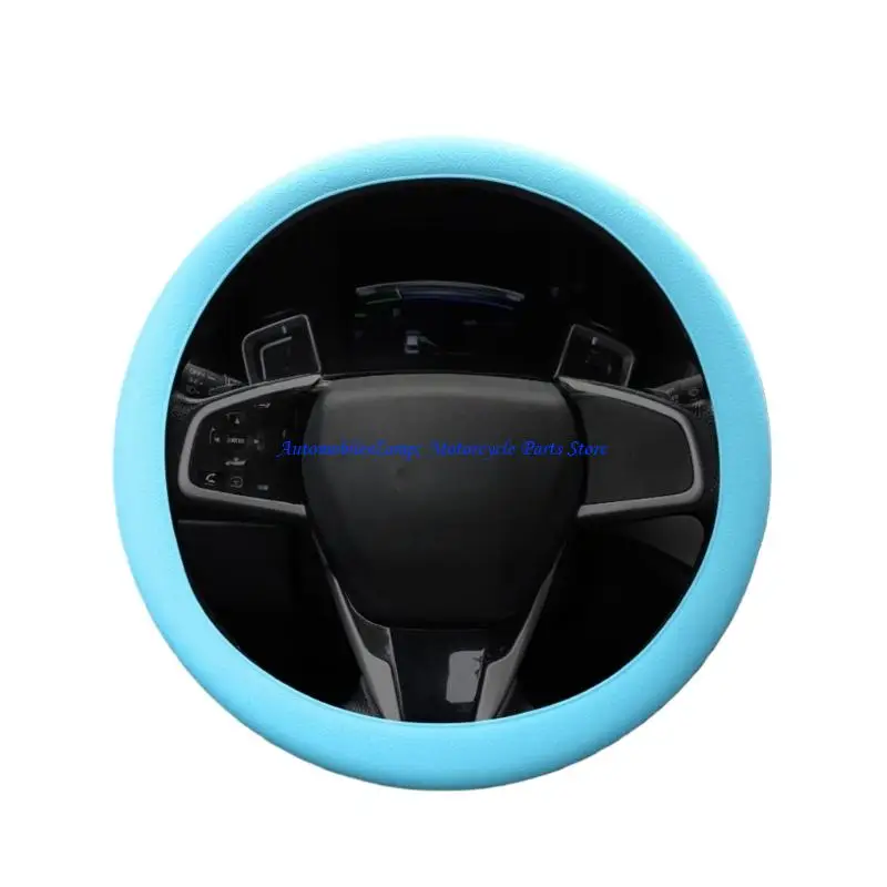 H7BD Silicone Car Steering Wheel Cover For 32-40cm Wheel Ergonomic Easy to Clean