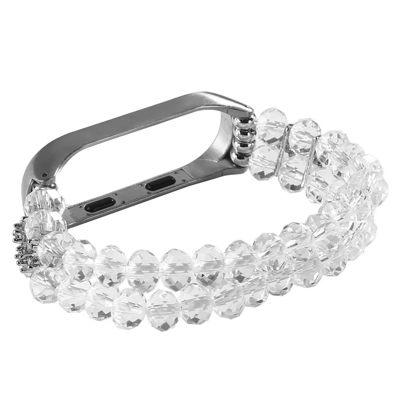 Gioielli MI strap 8 7 6 cinturini per braccialetti con perline per cinturino Xiaomi Mi Band 5/4 sostituzione con perline di cristallo ragazza
