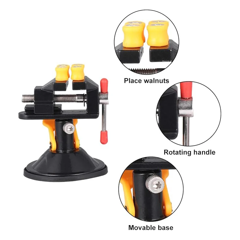 Jewelry Vice Vise Stand Rotatable Drill Press Universal Mini Table Bench Screw Clamp Engraving Table Vice Rotatable Adjustable