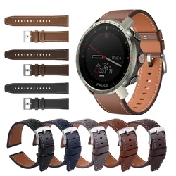 20 22mm Genuine Leather Bracelet Belt For POLAR Vantage M M2/V2 SHIFT/V3 Band Grit X Pro IGNITE 3 2 Strap Accessories Wristband